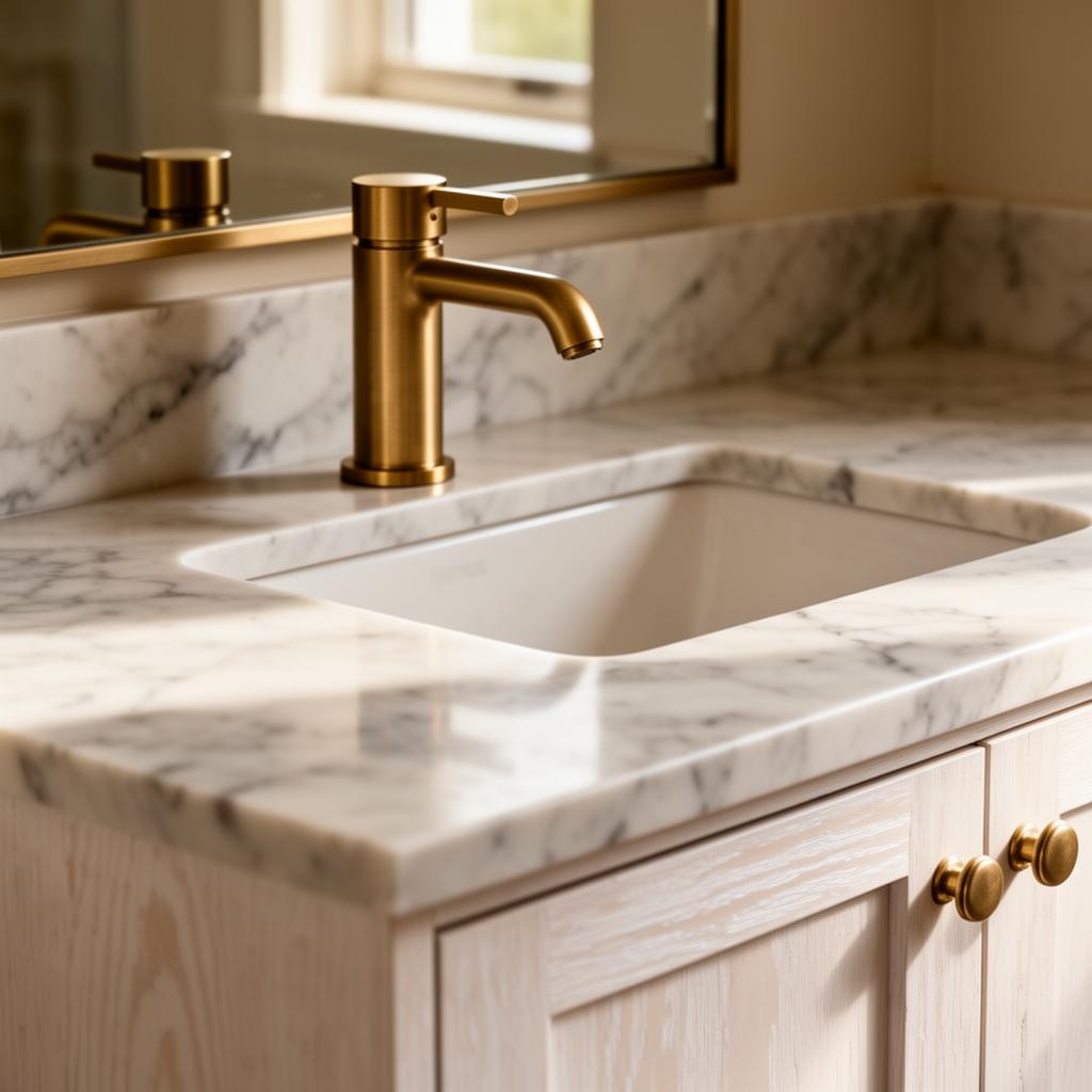 Marble & Brass Bath